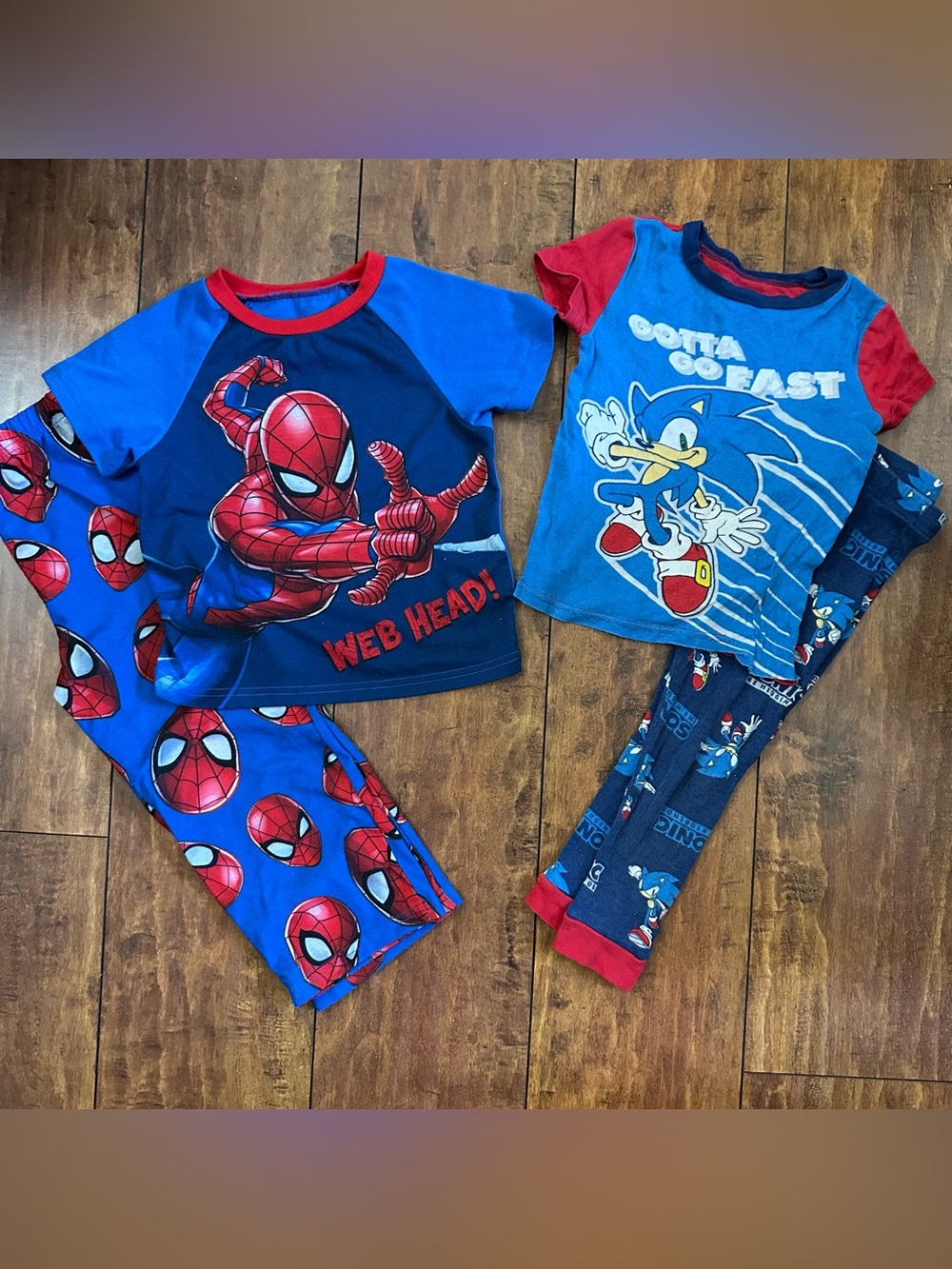 Marvel Spider-Man and Sonic the Hedgehog Kids Pajamas Sleep Set - 4T